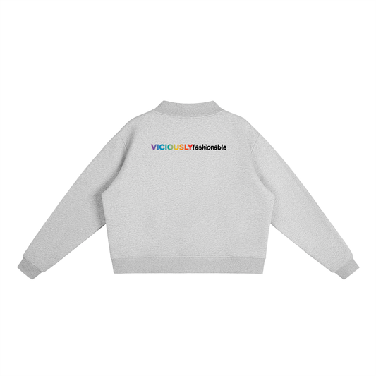 Mock-Neck Crew Sweatshirt