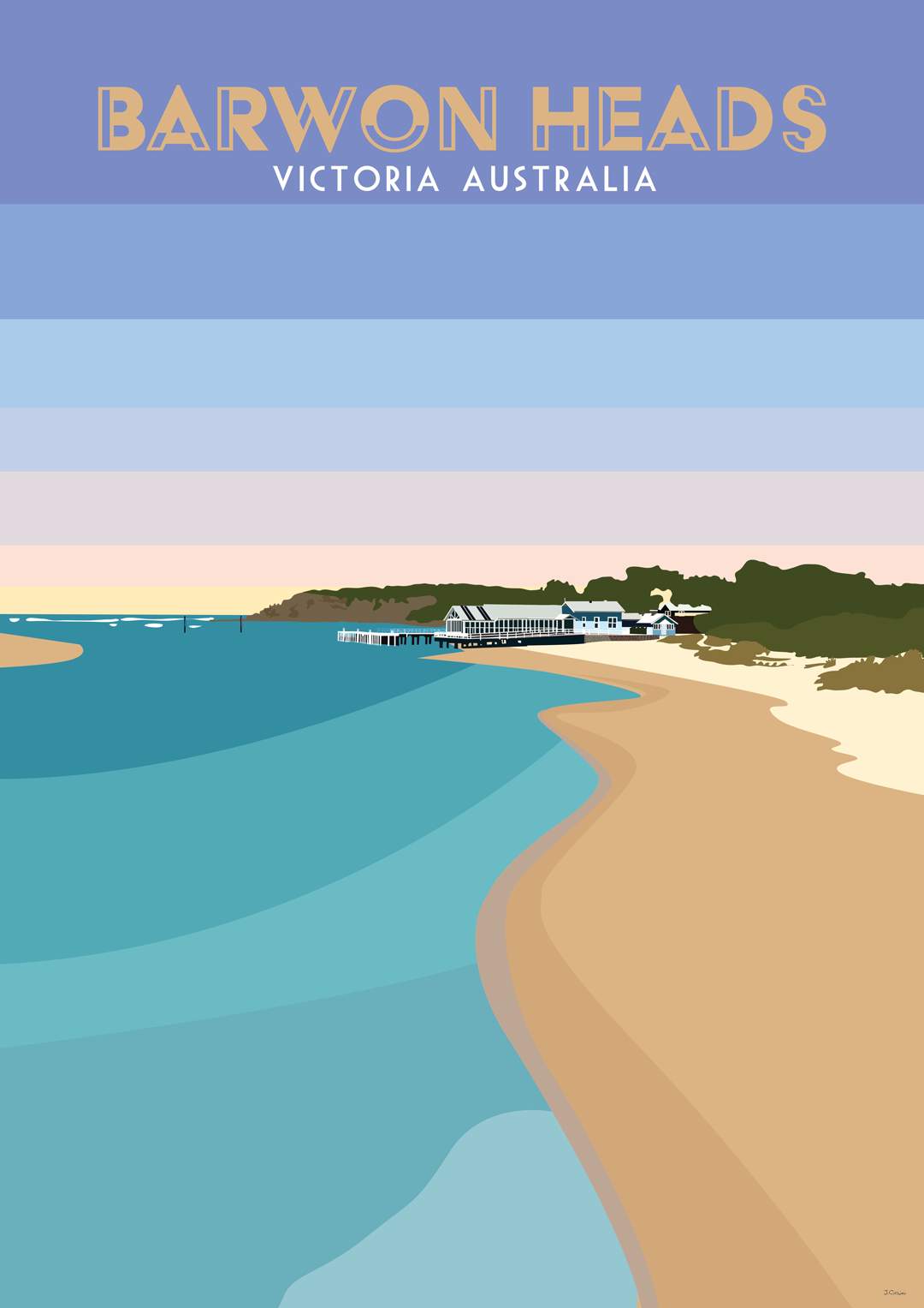 Minimalist Barwon Heads Poster