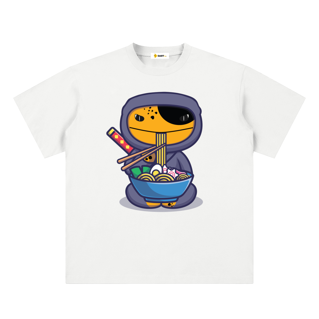 Noodle eater |Sueded Cotton | Oversized T-Shirt