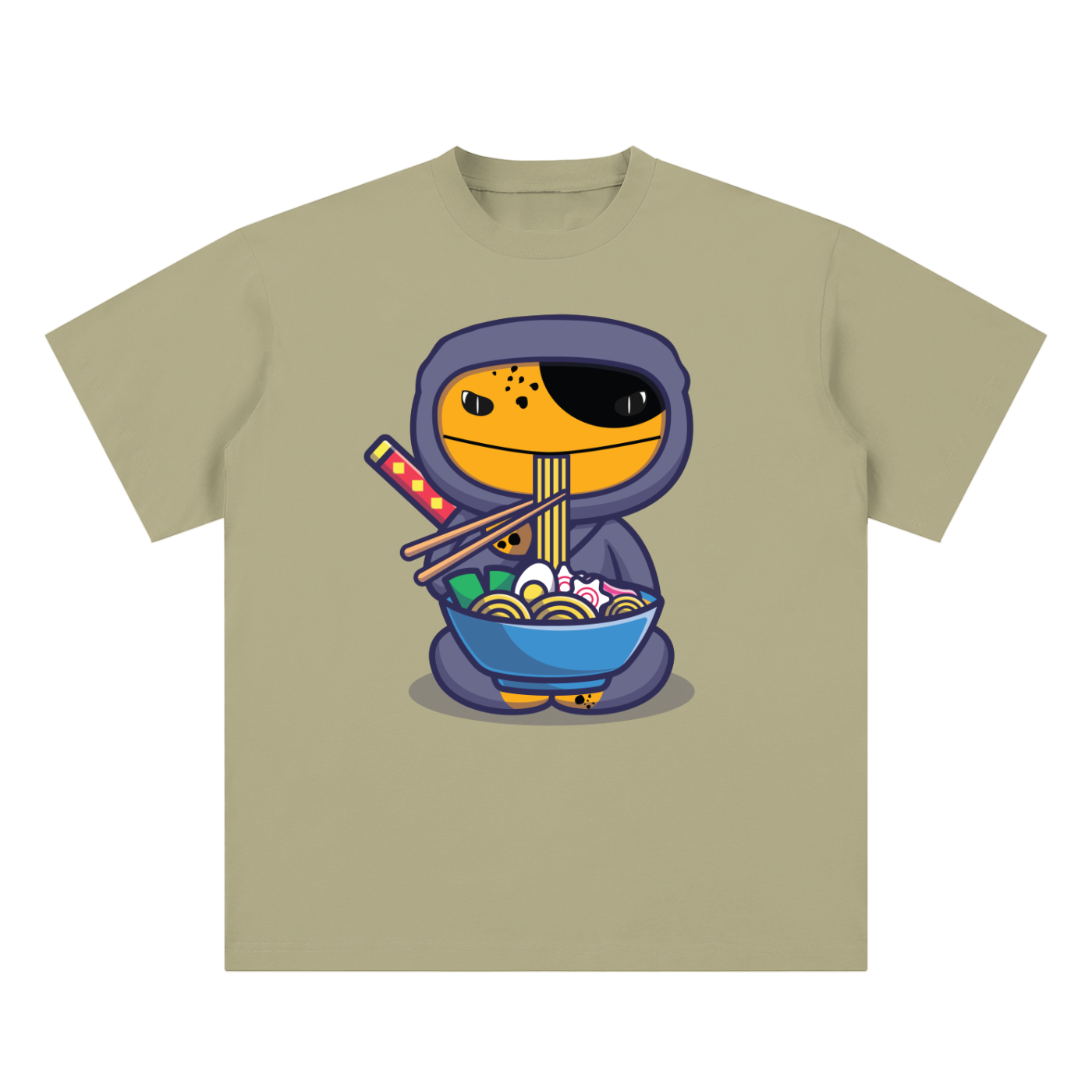 Noodle eater |Sueded Cotton | Oversized T-Shirt