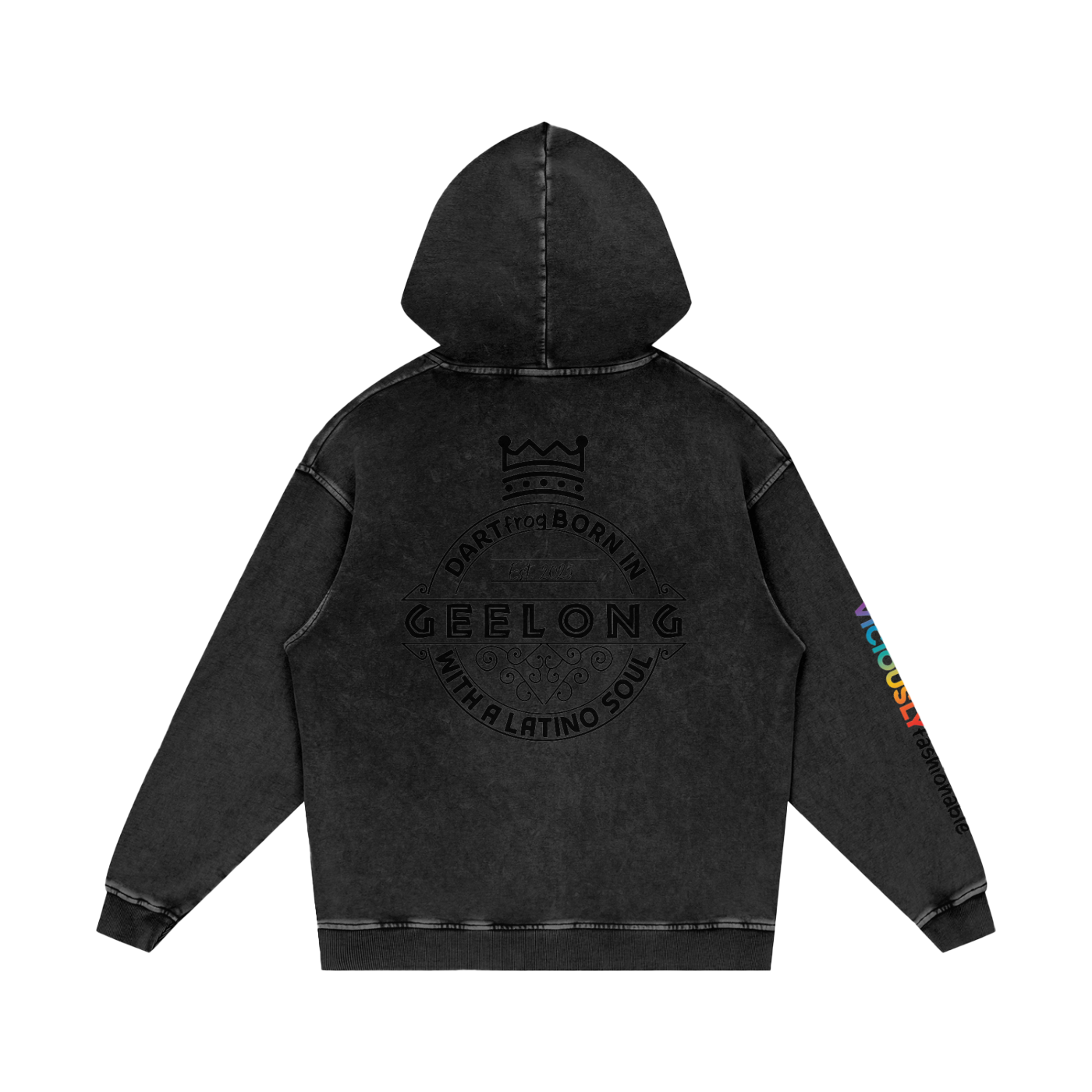 Snow Washed Loose Cotton Hoodie