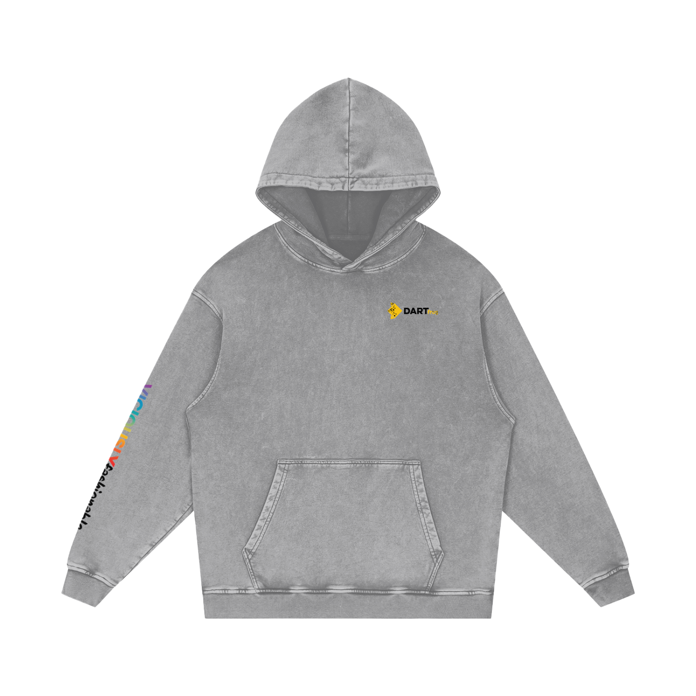 Snow Washed Loose Cotton Hoodie