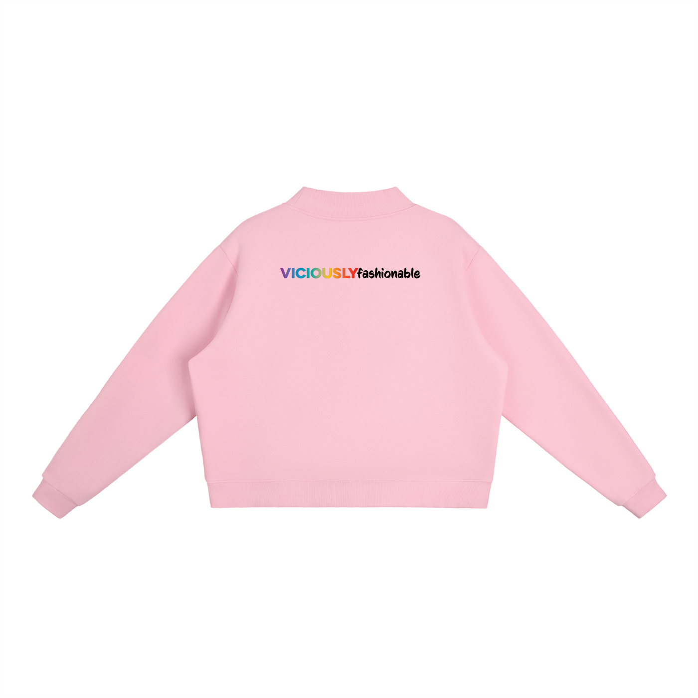 Mock-Neck Crew Sweatshirt