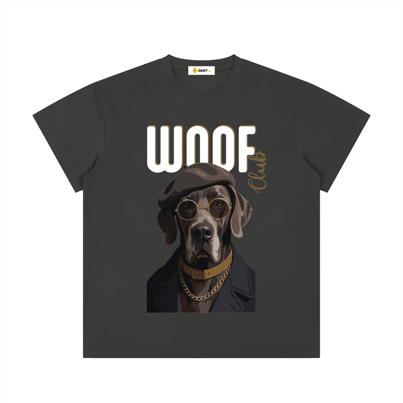 Dane Woof Tee Charcoal
