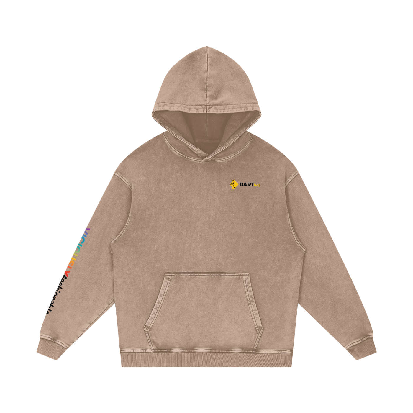 Snow Washed Loose Cotton Hoodie