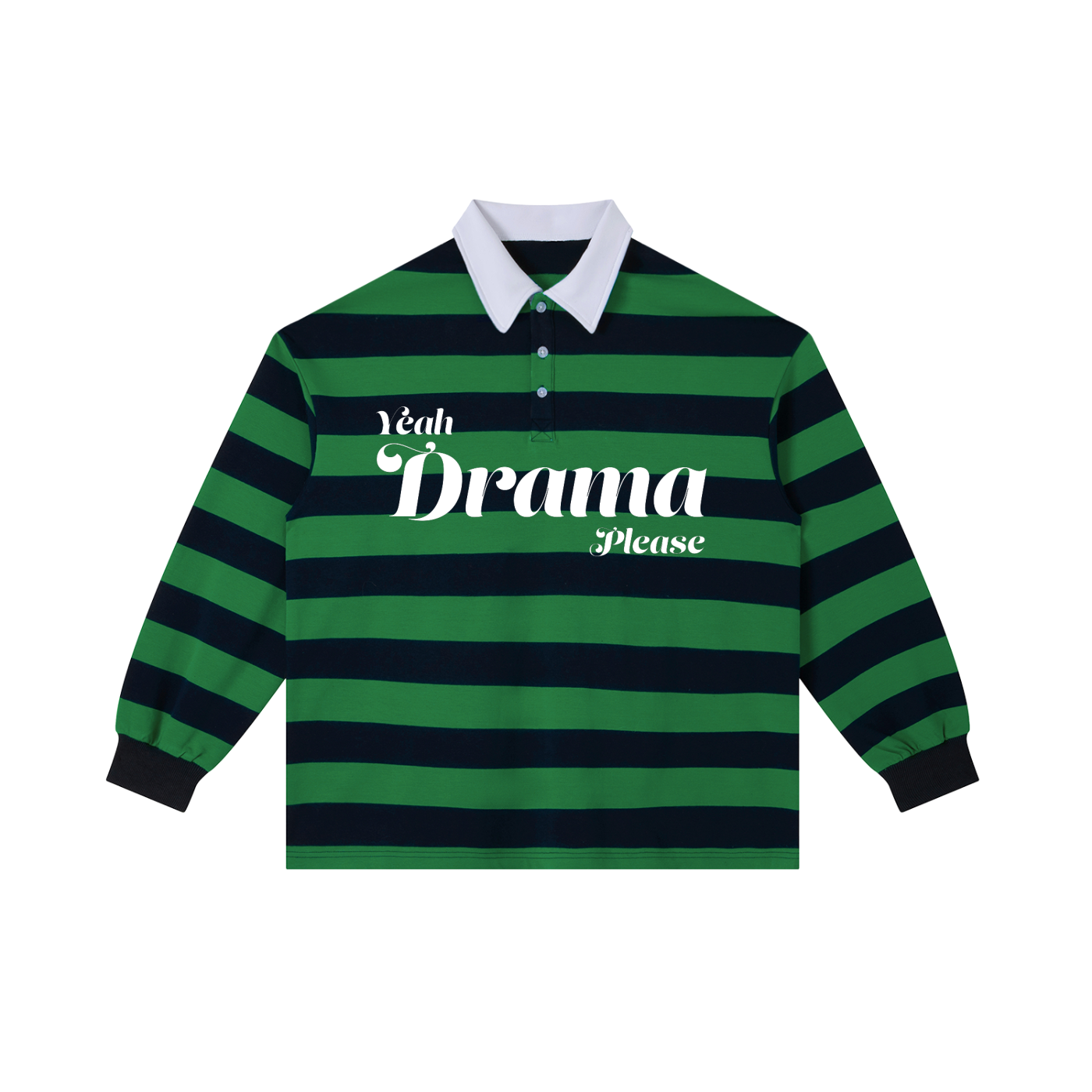 Yeah Drama Long Sleeve Polo Shirt