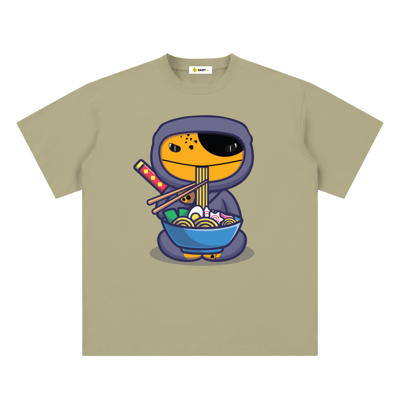 Noodle eater |Sueded Cotton | Oversized T-Shirt