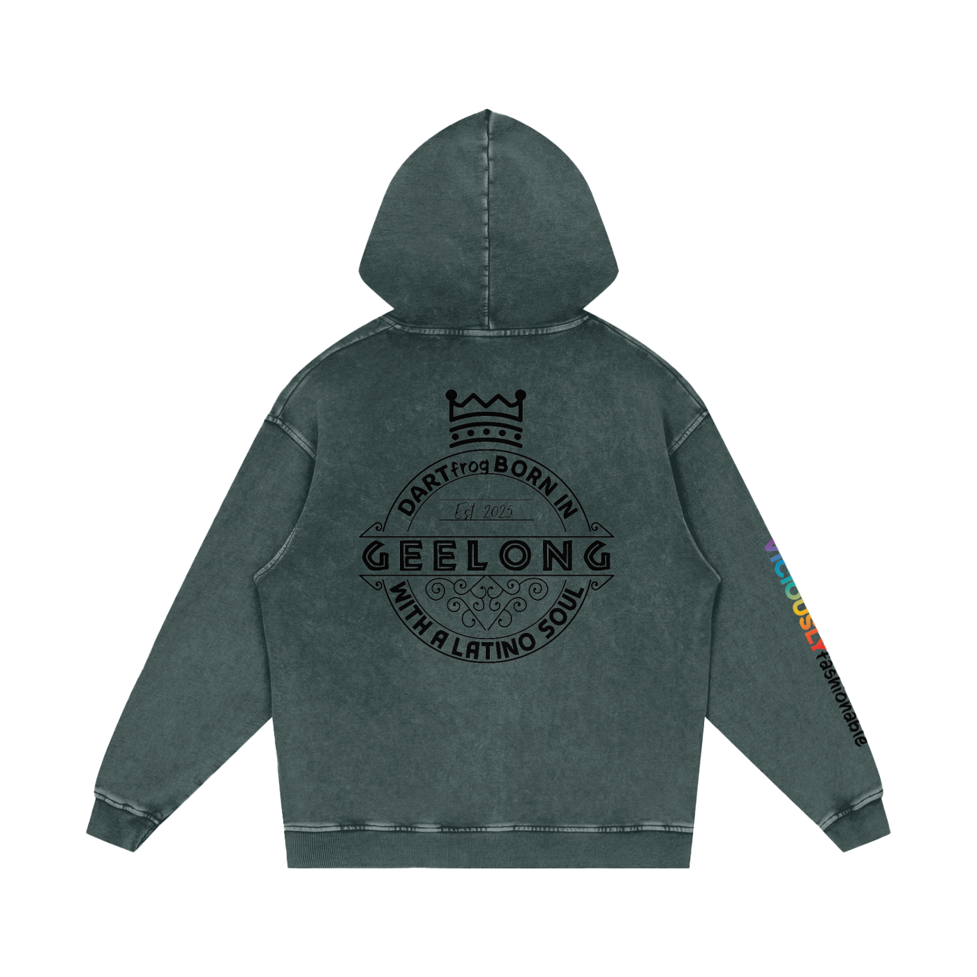 Snow Washed Loose Cotton Hoodie