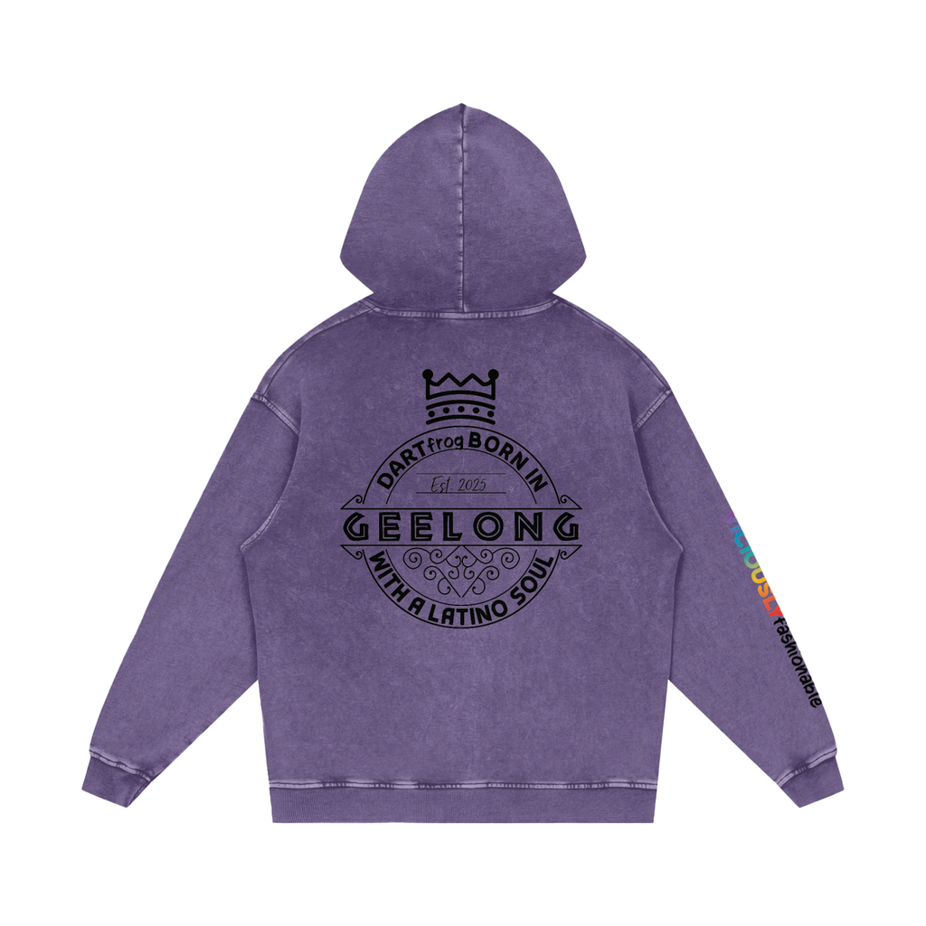 Snow Washed Loose Cotton Hoodie