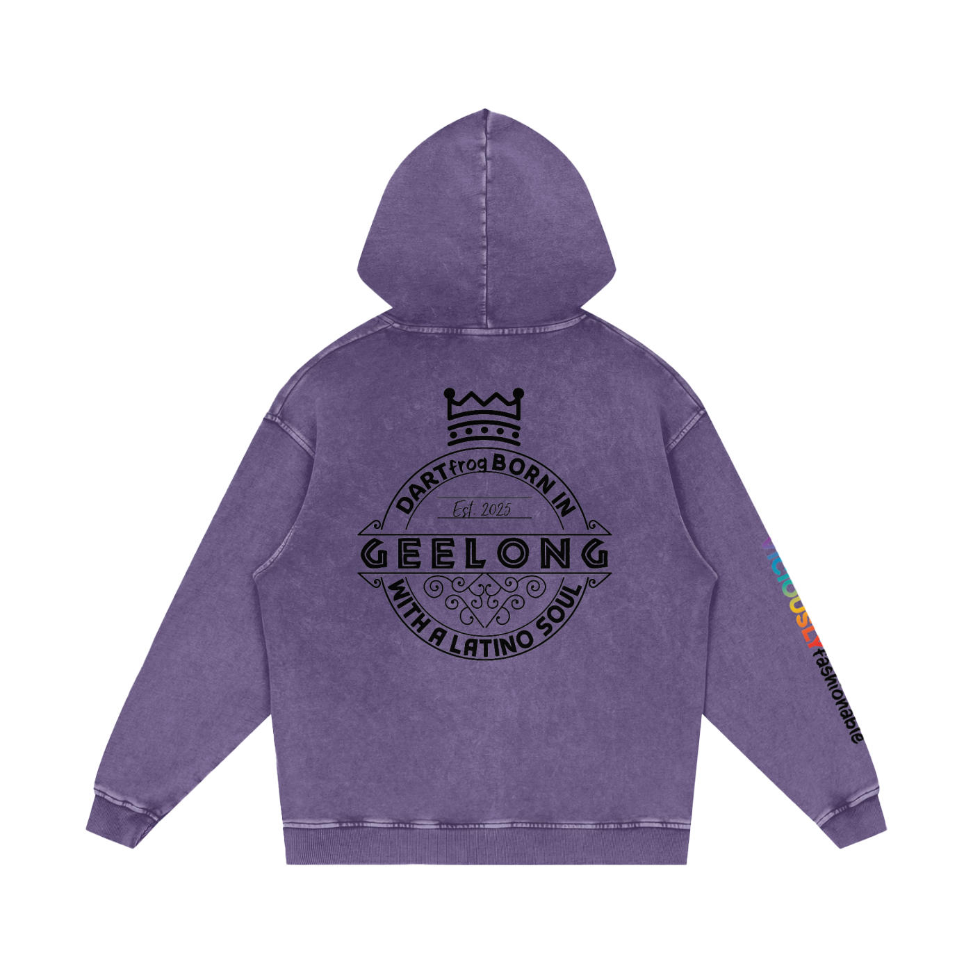 Snow Washed Loose Cotton Hoodie