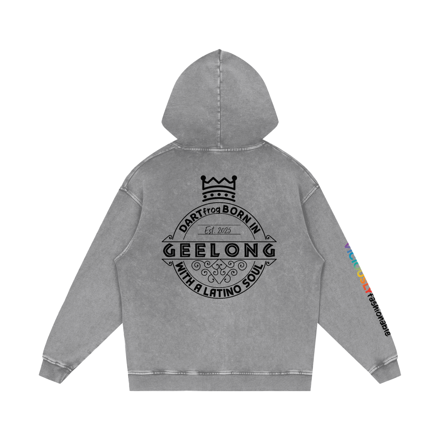 Snow Washed Loose Cotton Hoodie