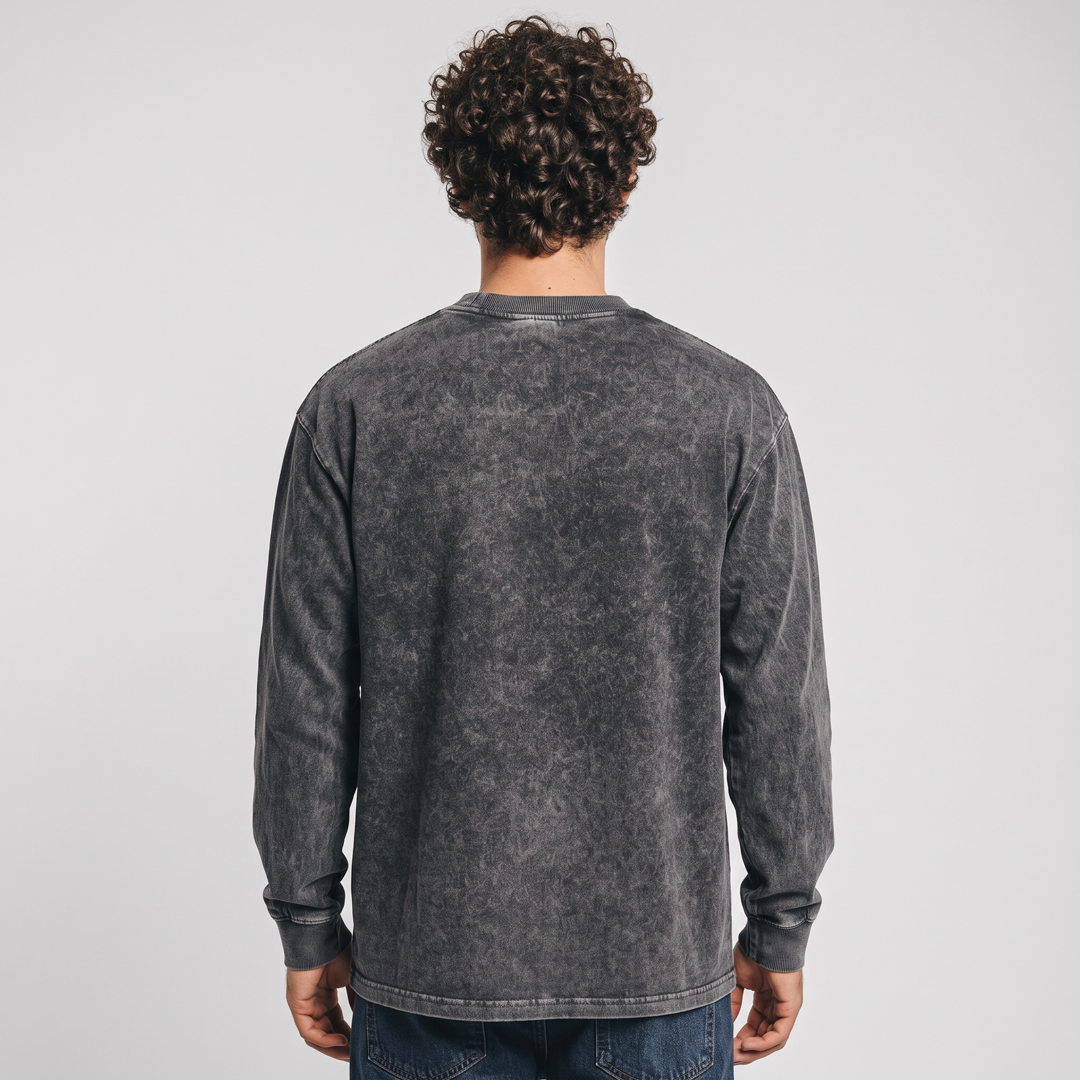 Acid Wash Oversize L/S Tee