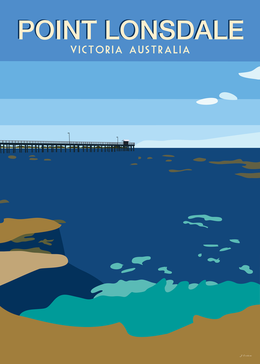 Minimalist Point Lonsdale Poster