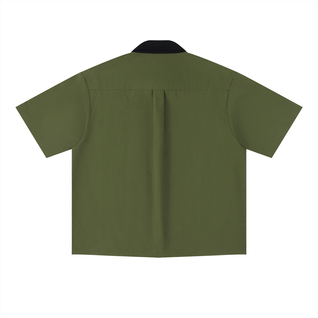 The Olive Two-Tone Boxy Shirt