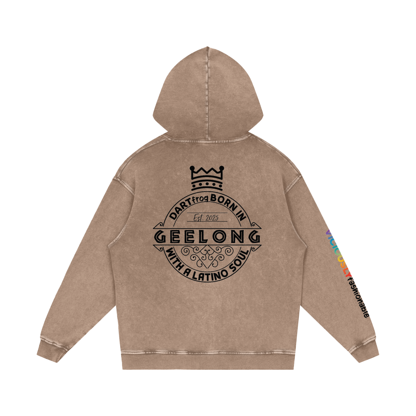Snow Washed Loose Cotton Hoodie