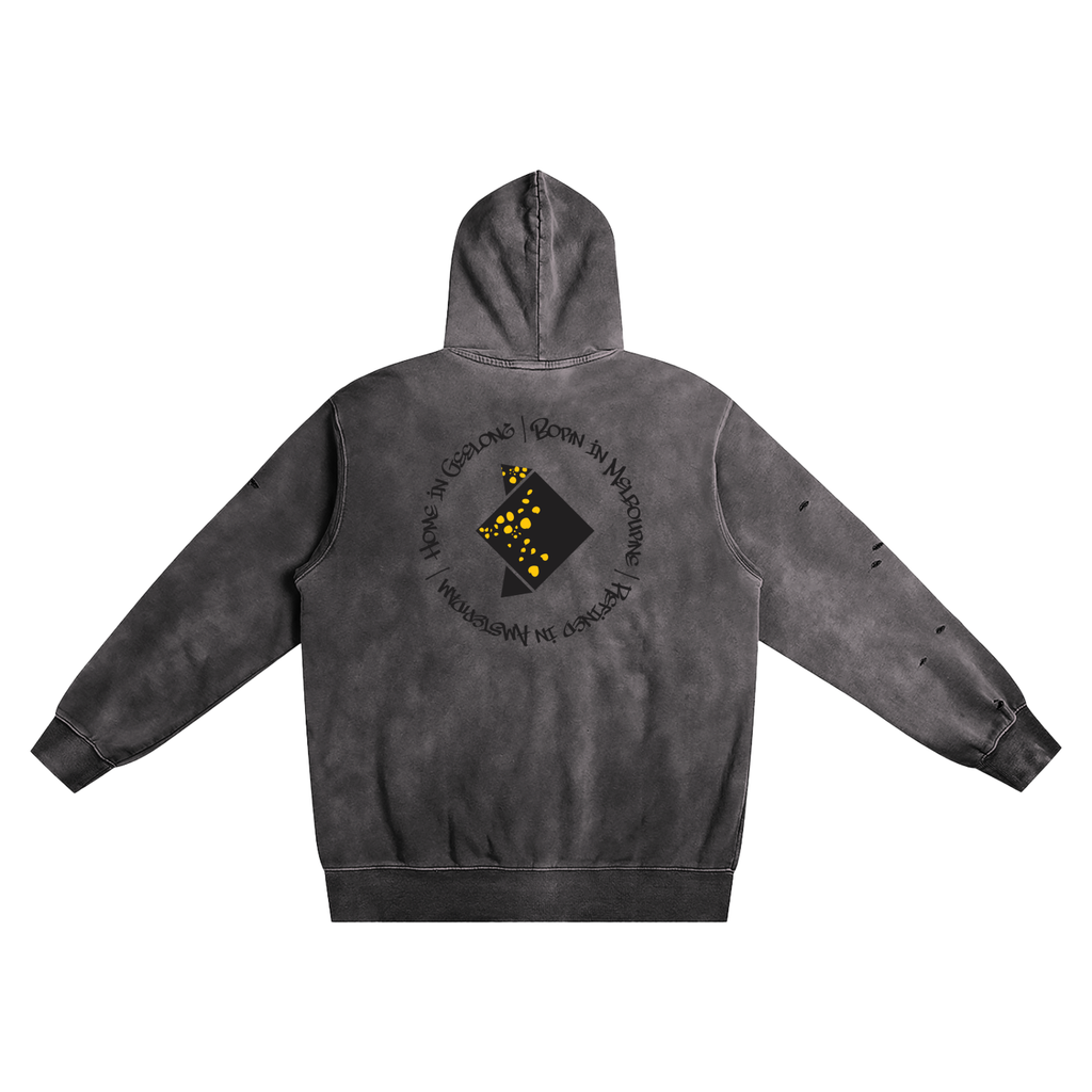 Distressed Vintage Wash Hoodie