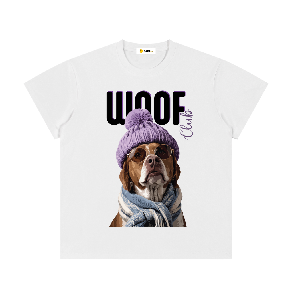 Peach Woof Tee White