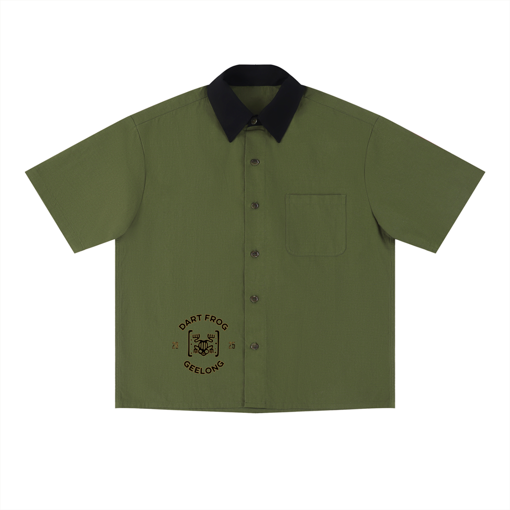 The Olive Two-Tone Boxy Shirt