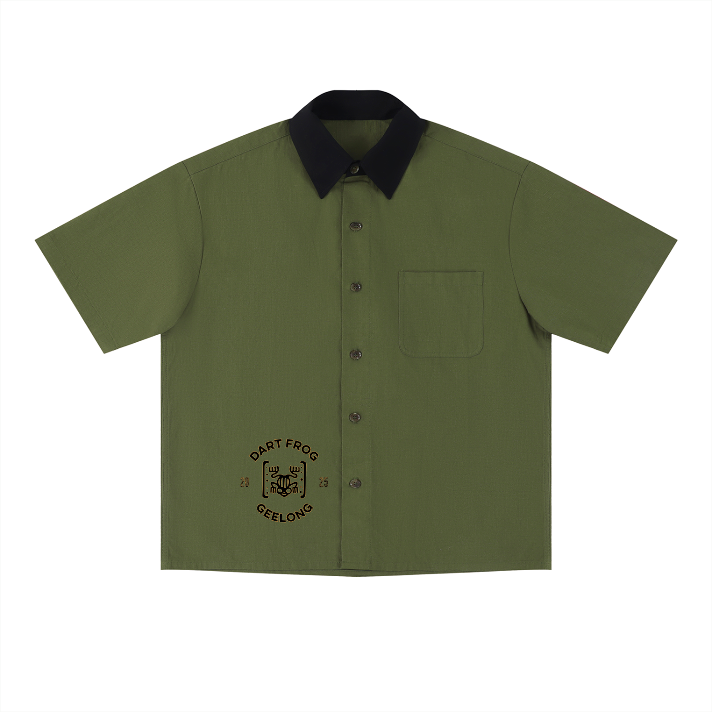 The Olive Two-Tone Boxy Shirt