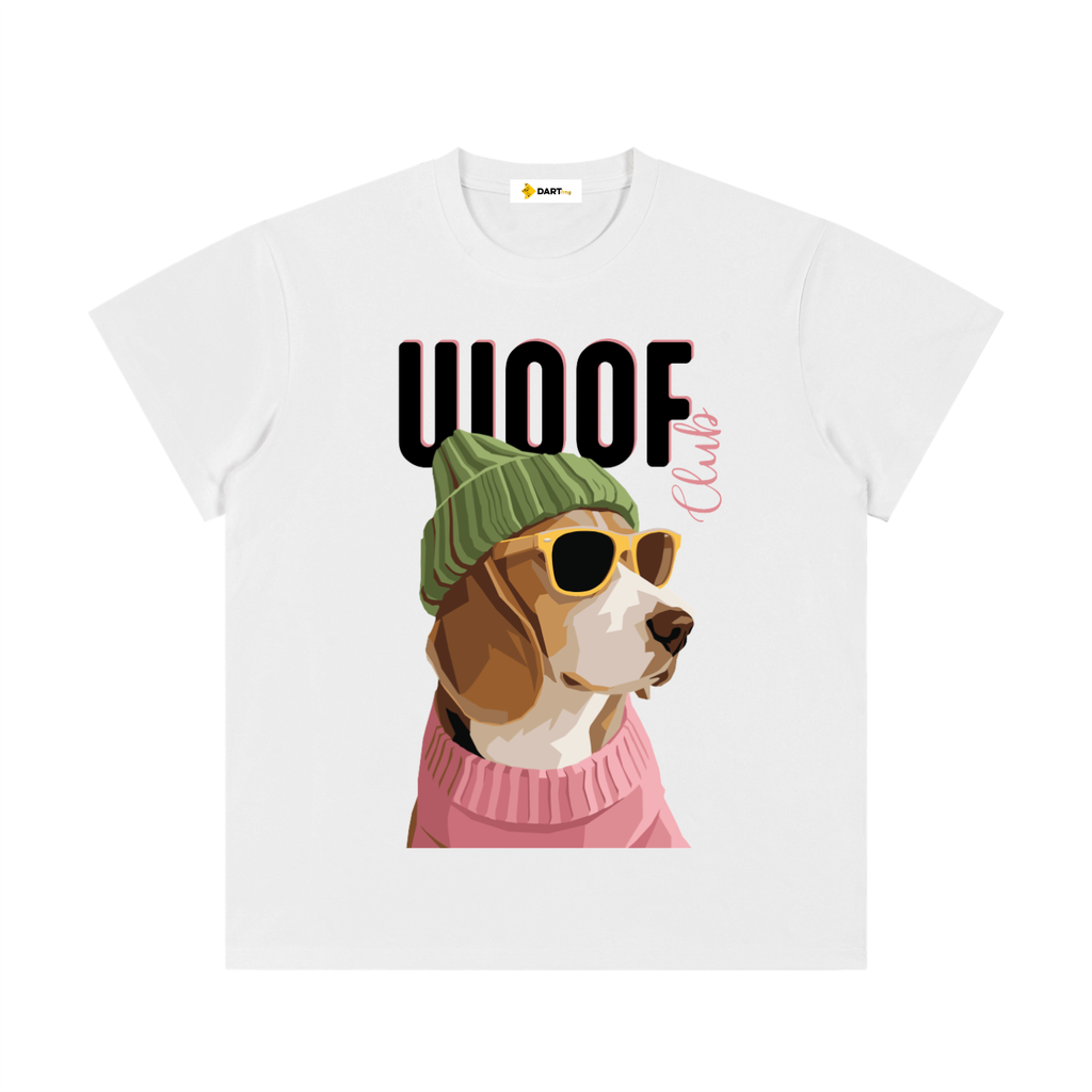 Dewey Woof Tee White